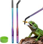 3 PACK Stainless Steel Reptile Feeding Tongs, 10.62" Straight &Curved Long - Image 9