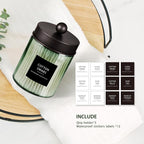 3 Pack Apothecary Jar Canisters Bathroom Vanity Organizer - Image 4