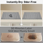 Stone Dish Drying Mat for Kitchen Counter – Collapsible 24"×16 Super Absorbent - Image 2