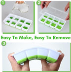 Large Ice Cube Trays with Lid, Jrisbo 2 Pack Stackable Silicone Ice Cube Molds - Image 5