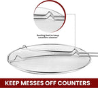 13" Grease Splatter Screen for Cooking | Stainless Steel Oil Splatter Guard and - Image 5
