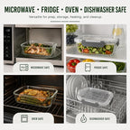 5 Pack 36oz Borosilicate Glass Food Storage Containers Set - Image 7