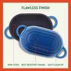 Enameled Cast Iron Bread Oven 2 Qt, Non-Stick Single Loaf Cast Iron Bread Pan - Image 5