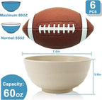 Wheat Straw Bowls 60 OZ, Unbreakable Large Salad Bowls Set of 6, Plastic - Image 2