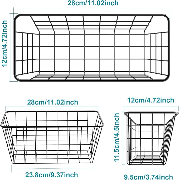MaraFansie Over the Cabinet Door Organizer Wall Wire Baskets Hanging Kitchen - Image 6