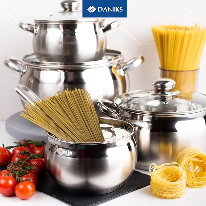 Daniks Classic 6.5 Quart Stainless Steel Stock Pot - Image 9