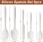 Silicone Spatula Set, 5 Piece Food Grade Rubber Spatulas - Image 2