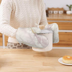 Oven Mitts and Pot Holders Light Pink White Marble Silicone Kitchen Accessories - Image 7