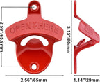 Red Beer Bottle Opener Wall Mounted, Stainless Cooler Mount Soda Cap Opener - Image 5