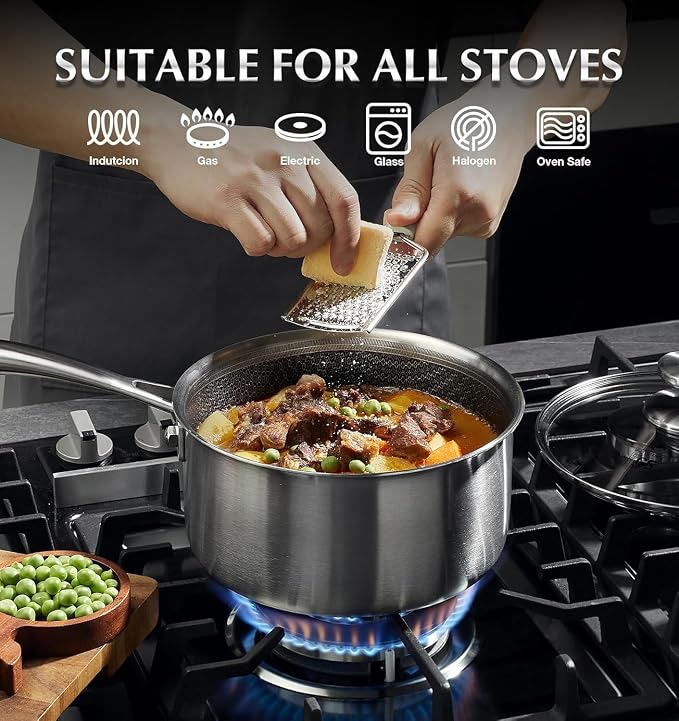 KOCH SYSTEME CS Hybrid Nonstick Stainless Steel Saucepan Set - Image 5