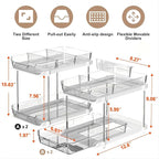 Delamu 2-Tier Multi-Purpose Bathroom Under Sink Organizers and Storage - Image 2