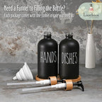 LOOCHICA 2 Pack Black Glass Soap Dispenser Set - Image 9