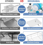 MOUKABAL Dish Drying Rack, Dish Rack, Stainless Steel Dish Racks - Image 3