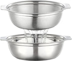 Colander for Kitchen Stainless Steel, 4QT Rice Strainer Bowl by Unknown