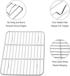 E-far Small Baking Cooling Rack Set of 2, Stainless Steel Metal Roasting - Image 3