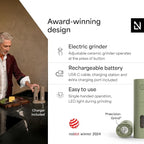 LARS NYSØM Electric Salt and Pepper Grinder Set, USB Rechargeable, Automatic - Image 2