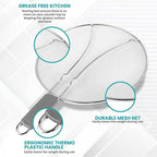 13" Grease Splatter Screen for Cooking | Stainless Steel Oil Splatter Guard and - Image 4