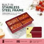 Silicone Freezer Trays with Lids -1 cup soup freezer container large ice cube - Image 5
