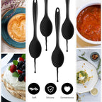 Shappy 4 Pieces Silicone Cooking Spoons 10.6 Inch Heat Resistant Kitchen Spoons - Image 3