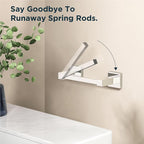 FORIOUS Toilet Paper Holder Set Wall Mount, SUS 304 Stainless Steel Pivoting - Image 6