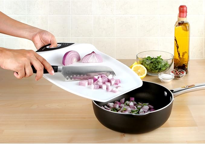 Dexas Chop & Scoop Cutting Board, 9.5 by 13 inches - Image 3
