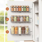 Mystozer 5 Pack Spice Rack Seasoning Organizer Wall Mount, Screw or Adhesive - Image 3