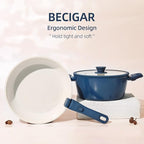 BECIGAR 23pcs Ceramic Pots and Pans Set, Nonstick Detachable Handle Cookware - Image 4