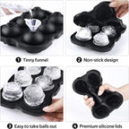 Ice Cube Tray, Mikiwon 2 inch Rose Ice Cube Trays - Image 3