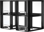 Vtopmart 4 Pack Large Stackable Storage Drawers, Easily Assemble Acrylic by Vtopmart
