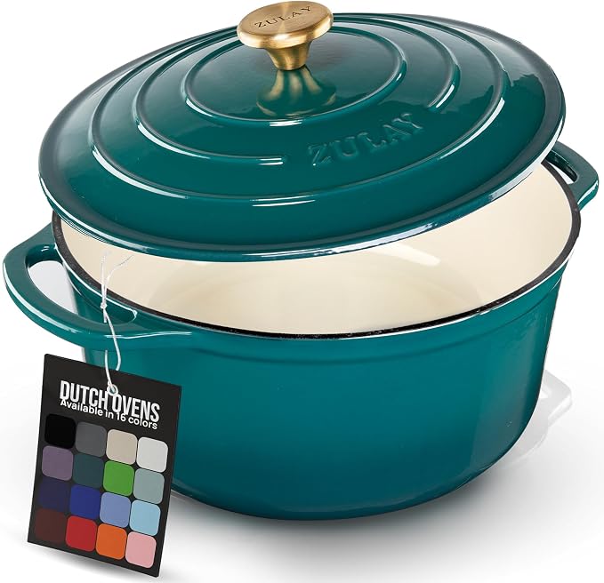 Zulay Kitchen 6.4 Quart Enameled Cast Iron Dutch Oven Pot by ZulayKitchen