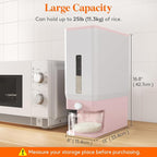 Lifewit Rice Dispenser 25 Lbs, Rice Storage Container Sealed Moisture Proof - Image 3