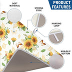 Sunflower Dish Drying Mat for Kitchen Counter Summer Yellow Floral Microfiber - Image 3