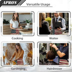 Server Apron with 3 Pockets, Waterproof Oil Waitress Waiter Half Apron - Image 6