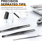 Yaomiao 4 Packs 10 Inch Bar Tweezers Black Cocktail Tongs Long Garnish Tweezers - Image 3