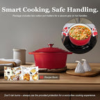Overmont Enameled Cast Iron Dutch Oven - 7QT Pot - Heavy-Duty Cookware - Image 6