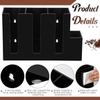 Cunhill 4 Compartments Acrylic Coffee Cup and Lid Storage Organizer Holder - Image 3