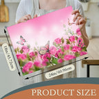 Pink Roses Flowers Dish Drying Mat - Image 2