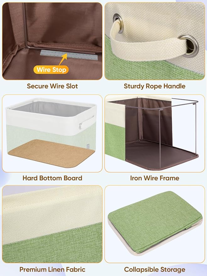 BALEINE 3 Pack Fabric Closet Storage Bins - Image 6