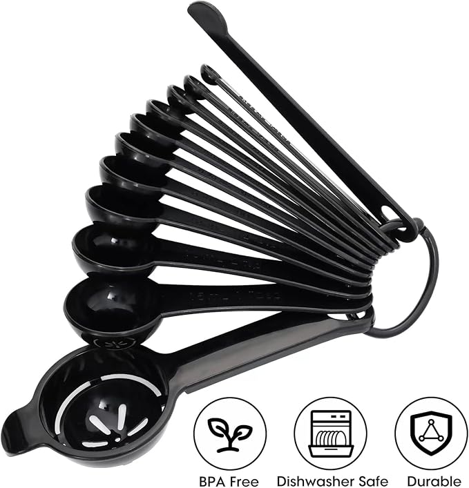 DOTINGHUX Measuring Spoons, Plastic Measuring Spoons Set - Image 4