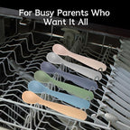 Eascrozn Silicone Baby Spoons Self Feeding 6+ Months, 6 Pack First Stage Baby - Image 6