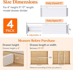 Lifewit 4 Pack 4" High Drawer Dividers 28 -43.5cm/11-17" Adjustable Kitchen - Image 2