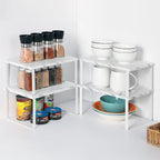 NEX Kitchen Counter Shelf, Stackable Cabinet Shelf Organizers Expandable - Image 5