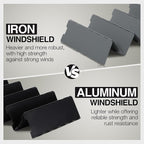 REDCAMP Folding Outdoor Stove Windscreen, 10 Plates Iron Camping Stove - Image 3
