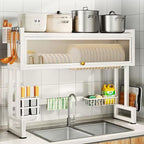 Milkshake White 3 Tier Over Sink Dish Rack Drainer by Hdrriozu