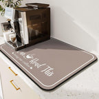 Coffee Bar Mat for Countertops 18inx24in, Absorbent Hide Stain Anti-Slip Cafe by Kuyig+Home