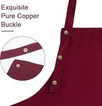 Apron for Men Women with Adjustable Straps and Large Pockets, Canvas Cotton - Image 2