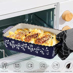 AVLA 3 Pack Ceramic Bakeware Set Porcelain Rectangular Baking Dish Lasagna Pans - Image 3