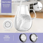 Glass Pitcher With Lid, 2.5 Liter 85 oz Glass Water Pitcher - Image 4