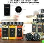 Spice Jars with Label，4oz Glass Spice Bottles With Shaker Lids，Seasoning - Image 5