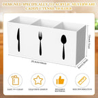 Suzile Acrylic Cutlery Storage Organizer Bin Silverware Caddy Countertop Knife - Image 2